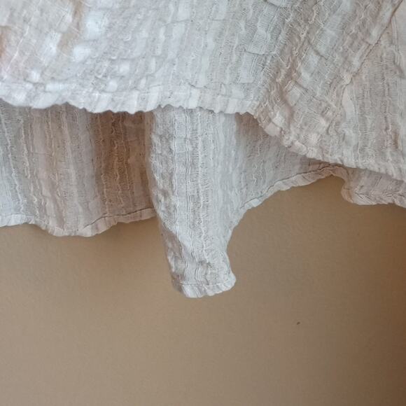 SpiritHouse Light Cotton Lagenlook Breezy Short Sleeve High Low Top Size L/XL - Picture 7 of 8